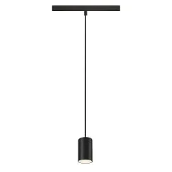 LED Niedervolt-Schienen Pendelleuchte NUMINOS® XS, 48V, 8.7W 4000K 40°, DALI 2 dimmbar, matt schwarz / innen matt weiß