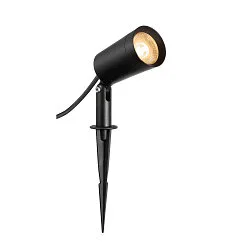 LED Erdspieß-Leuchte SYNA PLANT, IP65 IK06, rund, 6W 3000K 540lm 36°, neigbar, IP-Steckerkabel, schwarz