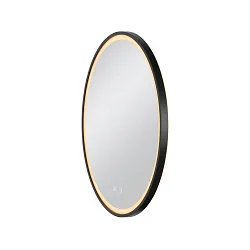 LED Wandspiegel TRUKKO 60, 25W, 3000/4000/6500K, 730/740/720lm, CRI90, IP44, chrom, schwarzer Rand