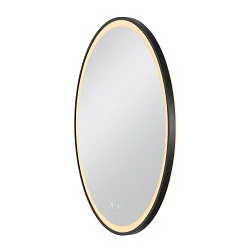 LED Wandspiegel TRUKKO 80, 23W, 3000/4000/6500K, 730/740/790lm, CRI90, IP44, chrom, schwarzer Rand