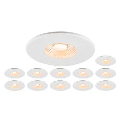 ceiling recessed luminaire UNIVERSAL DOWNLIGHT PHASE set of 12 IP20 / IP65, white dimmable