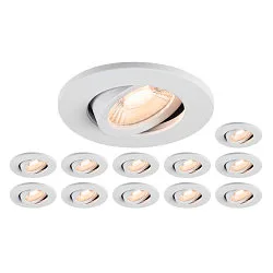 ceiling recessed luminaire UNIVERSAL DOWNLIGHT MOVE PHASE swivelling, set of 12 IP20, white dimmable