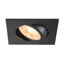 Deckeneinbauleuchte NEW TRIA® 68, quadratisch, GU10, max. 10W, IP20, schwarz