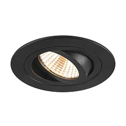 ceiling recessed luminaire NEW TRIA® 75 round IP20, black dimmable