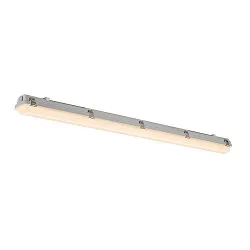 LED Feuchtraum-Wannenleuchte WATERPROOF V 1200 ON-OFF, IP66 IK08, 18-32W (multi) 3000/4000K, CRI 80, schaltbar, grau