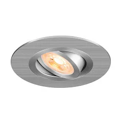 Deckeneinbauleuchte NEW TRIA® 75 XL, rund, GU10, max. 10W, IP20, aluminium