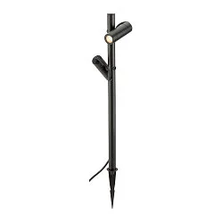 LED Outdoor Erdspießleuchte HELIA SLIM POLE DOUBLE, 3000K, IP65, schwarz