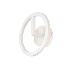 LED Outdoor Wandleuchte Q-RING PHASE, IP65 IK06, indirekt, 10W 3000K 950lm, dimmbar, seeluft-beständig, weiß