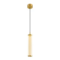 LED Pendelleuchte QUIMERA PHASE, 8.2W 2700/3000K (CCT Switch) 310lm, CRi >90, dimmbar, gebürstet messing