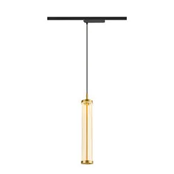 LED 1-Phasen-Pendelleuchte QUIMERA PHASE, 8W 2700K 320lm, CRi >90, dimmbar, gebürstet messing