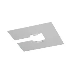 Zubehör für 1-Phasen Schienensystem -  Abdeckung / Decken-Blende, 10 x 10cm, Stahl, grau