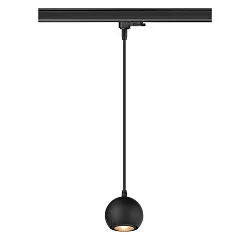 3-Phasen Pendelleuchte LIGHT EYE® 90, Ø 8.9cm, GU10 PAR16 / PAR51 max. 6W, Stahl, inkl. Adapter, matt schwarz