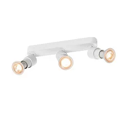 Wand- und Deckenleuchte PURI 2.0 Basic Long, rund, 3x GU10 max. 6W, weiß