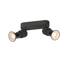 Wand- und Deckenleuchte PURI 2.0 Basic, 2x GU10 max. 6W, schwarz