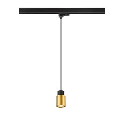 3-phase pendant luminaire PURI 2.0 - TUBE cylindrical GU10 IP20, black dimmable