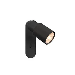 Wand- und Deckenleuchte PURI 2.0 TUBE, rechteckig, mit Schalter, GU10 max. 6W, schwarz