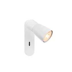 wall and ceiling luminaire PURI 2.0 - DOME square, with switch GU10 IP20, white dimmable
