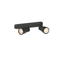 Wand- und Deckenleuchte PURI 2.0 DOME, asymmetrisch, 2x GU10 max. 6W, schwarz