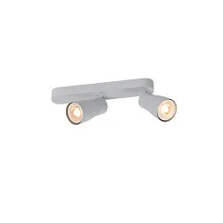 Wand- und Deckenleuchte PURI 2.0 DOME, asymmetrisch, 2x GU10 max. 6W, grau