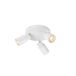 wall and ceiling luminaire PURI 2.0 - TUBE 3 flames, round GU10 IP20, white dimmable