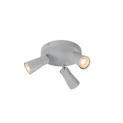 Wand- und Deckenleuchte PURI 2.0 CONE, rund, 2x GU10 max. 6W, grau