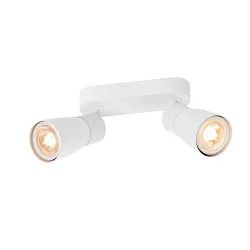 Wand- und Deckenleuchte PURI 2.0 DOME, Long, 2x GU10 max. 6W, weiß