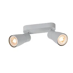 Wand- und Deckenleuchte PURI 2.0 DOME, Long, 2x GU10 max. 6W, grau