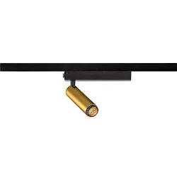 LED 1-Phasen-Strahler GRIP! S PHASE, zylindrisch, 11W 2700K 29°, CRi >90, dimmbar, schwenkbar, gold / schwarz