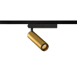 LED 1-Phasen-Strahler GRIP! M PHASE, zylindrisch, 20W 3000K 42°, CRi >90, UGR <19, dimmbar, schwenkbar, gold / schwarz