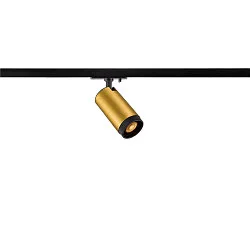1-Phasen-Strahler GRIP! L, zylindrisch, GU10 max. 6W, drehbar und schwenkbar, gold / schwarz