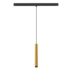 LED Niedervolt-Pendelleuchte GRIP! S DALI, 48V, 3000K 29°, DALI dimmbar, gold / schwarz