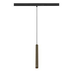 LED Pendelleuchte GRIP! S, 48V, 2000-3000K 29°, DALI steuerbar, Dim-to-Warm, bronze / schwarz
