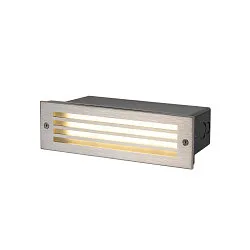 Outdoor LED Wandeinbauleuchte BRICK MESH, IP55, rechteckig, 5W 3000K, schwarz / Glas satiniert, starr