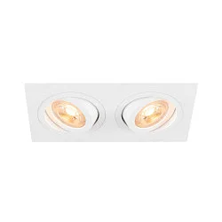Deckeneinbauleuchte NEW TRIA® 155, quadratisch, 2-flammig, 2x GU10 max. 10W, drehbar, weiß