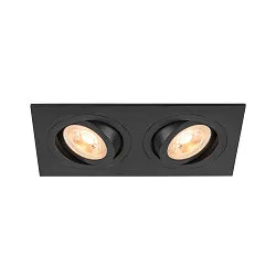 Deckeneinbauleuchte NEW TRIA® 155, quadratisch, 2-flammig, 2x GU10 max. 10W, drehbar