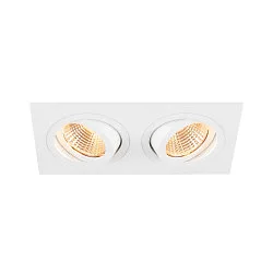 ceiling recessed luminaire NEW TRIA® 155 PHASE 2 flames, rigid, square IP20, white dimmable