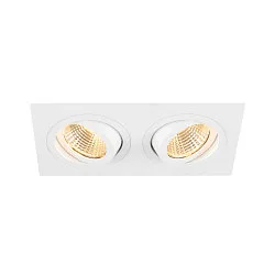 ceiling recessed luminaire NEW TRIA® 155 PHASE 2 flames, rigid, square IP20, white dimmable