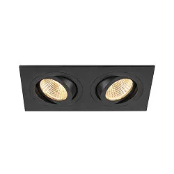 LED Deckeneinbauleuchte NEW TRIA® 155 PHASE, quadratisch, 2-flammig, dimmbar, starr