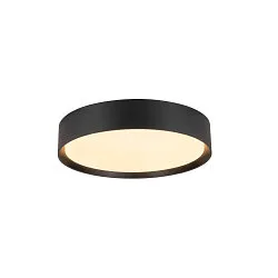 LED Wand- und Deckenleuchte DECONA PHASE, rund, 18W 2700/3000K (CCT Switch), dimmbar, schwarz