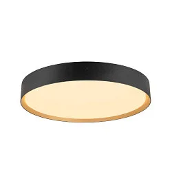 LED Wand- und Deckenleuchte DECONA PHASE, rund, 23W 2700/3000K (CCT Switch), dimmbar, schwarz / gold