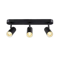 LED Wand- und Deckenstrahler NOBLO® TRIPLE PHASE, IP20, 3-flammig, kardanisch, CRi>90, dimmbar, 19W 3000K 2360lm 32°, schwarz