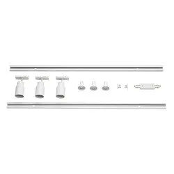 1-Phasen System Leuchte PURI 2.0, 3er Set, QPAR51, IK02, IP20, dimmbar, weiß