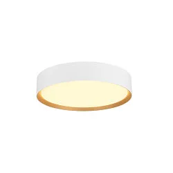 ceiling luminaire DECONA 30 CL round, suitable for VDU workstation IP44, gold, white, lacquered dimmable