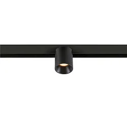 LED Spot FIXT-IT!, 48V, DALI, rund, für Aufbauschiene, 36°, 7W, 2700K, 800lm, UGR<19, IP20, dimmbar, schwarz/schwarz