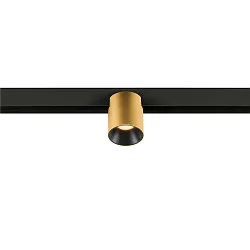 LED Spot FIXT-IT!, 48V, DALI, rund, für Aufbauschiene, 36°, 7W, 3000K, 850lm, UGR<19, IP20, dimmbar, gold/schwarz