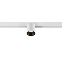 LED Spot FIXT-IT!, 48V, DALI, rund, für Aufbauschiene, 36°, 8W, 2000-3000K, 480lm, UGR<19, IP20, dimmbar, weiß/schwarz