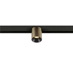LED Spot FIXT-IT!, 48V, DALI, rund, für Aufbauschiene, 36°, 8W, 2000-3000K, 480lm, UGR<19, IP20, dimmbar, bronze/schwarz