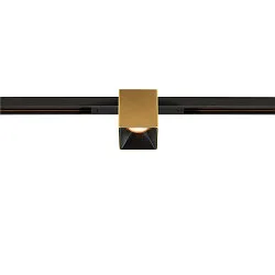 track spot FIXT-IT! round, built-in version, suitable for VDU workstation IP20, gold, black, lacquered dimmable