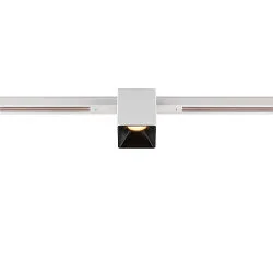 LED Spot FIXT-IT!, 48V, DALI, eckig, für Einbauschiene, 36°, 8W, 2000-3000K, 495lm, UGR<19, IP20, dimmbar, weiß/schwarz