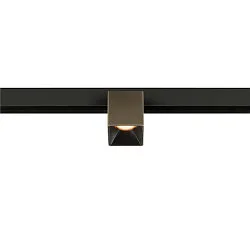 LED Spot FIXT-IT!, 48V, DALI, eckig, für Aufbauschiene, 36°, 7W, 2700K, 800lm, UGR<19, IP20, dimmbar, bronze/schwarz